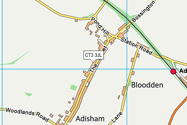 CT3 3JL map - OS VectorMap District (Ordnance Survey)