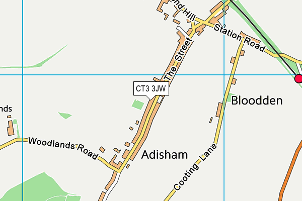Adisham Church of England Primary School map (CT3 3JW) - OS VectorMap District (Ordnance Survey)