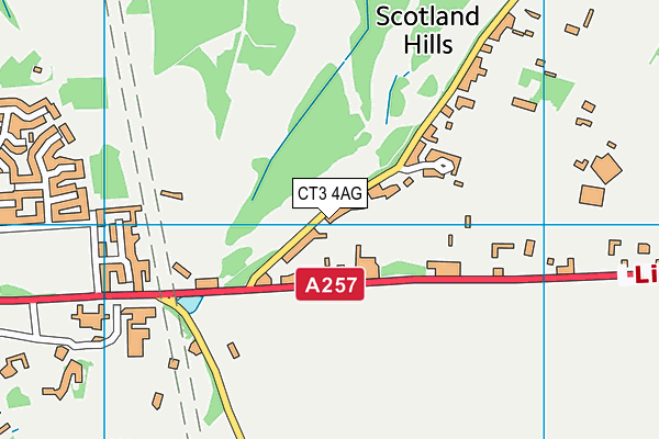 CT3 4AG map - OS VectorMap District (Ordnance Survey)