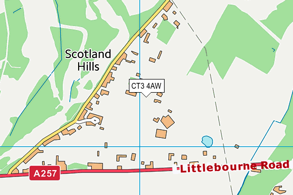 CT3 4AW map - OS VectorMap District (Ordnance Survey)