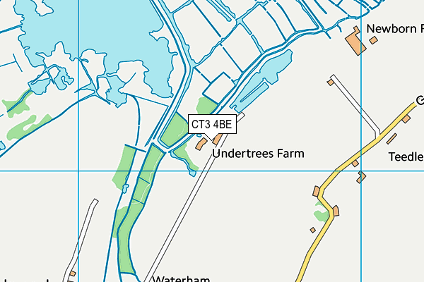 CT3 4BE map - OS VectorMap District (Ordnance Survey)