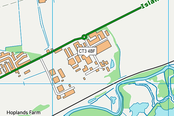CT3 4BF map - OS VectorMap District (Ordnance Survey)