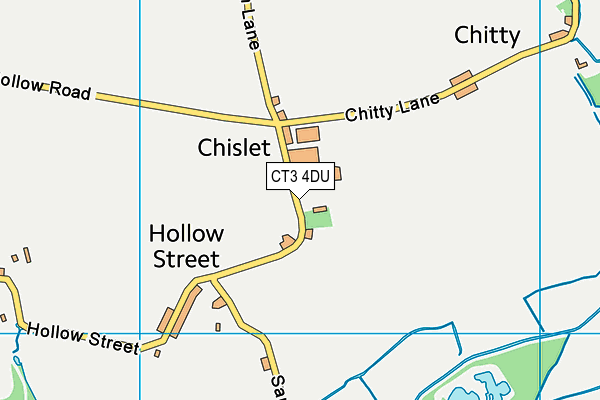 Chislet Church of England Primary School map (CT3 4DU) - OS VectorMap District (Ordnance Survey)