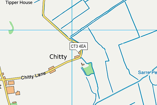 CT3 4EA map - OS VectorMap District (Ordnance Survey)
