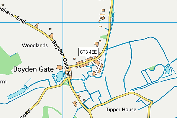 CT3 4EE map - OS VectorMap District (Ordnance Survey)