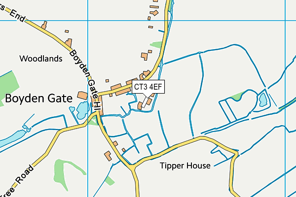 CT3 4EF map - OS VectorMap District (Ordnance Survey)