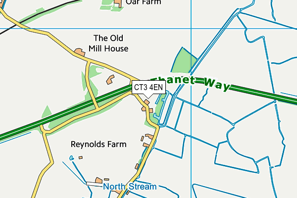 CT3 4EN map - OS VectorMap District (Ordnance Survey)