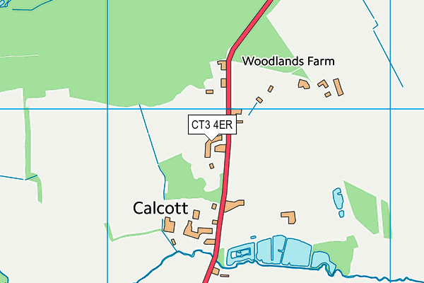 CT3 4ER map - OS VectorMap District (Ordnance Survey)