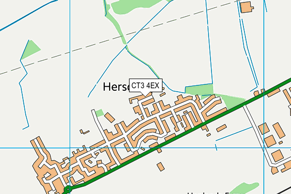 CT3 4EX map - OS VectorMap District (Ordnance Survey)