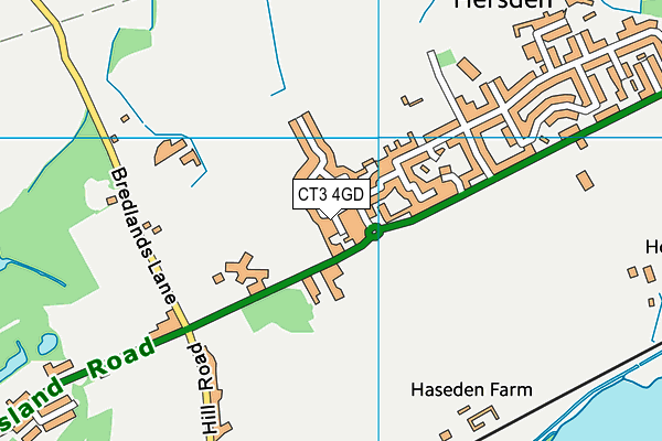 CT3 4GD map - OS VectorMap District (Ordnance Survey)