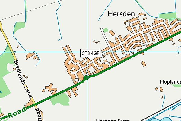CT3 4GF map - OS VectorMap District (Ordnance Survey)