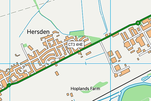 CT3 4HE map - OS VectorMap District (Ordnance Survey)
