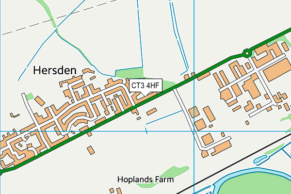 CT3 4HF map - OS VectorMap District (Ordnance Survey)