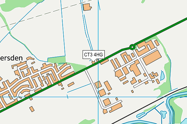 CT3 4HG map - OS VectorMap District (Ordnance Survey)