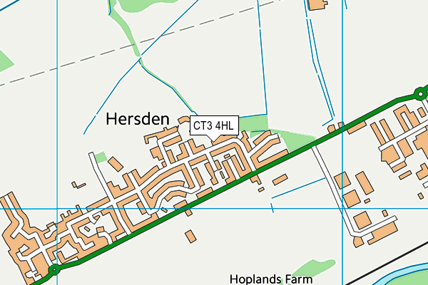 Hersden Recreation Ground map (CT3 4HL) - OS VectorMap District (Ordnance Survey)