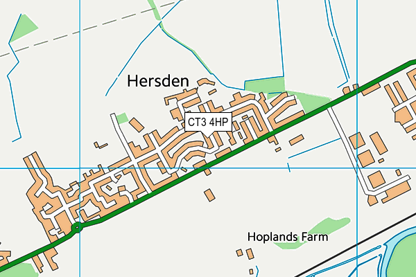 CT3 4HP map - OS VectorMap District (Ordnance Survey)