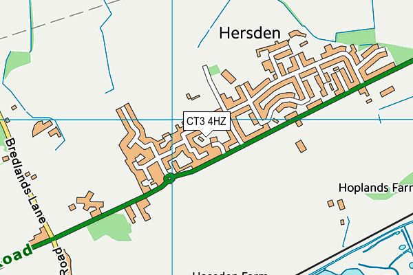 CT3 4HZ map - OS VectorMap District (Ordnance Survey)