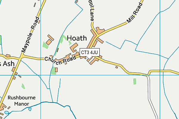 CT3 4JU map - OS VectorMap District (Ordnance Survey)