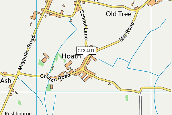 CT3 4LD map - OS VectorMap District (Ordnance Survey)