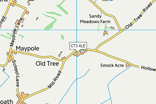 CT3 4LE map - OS VectorMap District (Ordnance Survey)