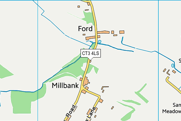 CT3 4LS map - OS VectorMap District (Ordnance Survey)