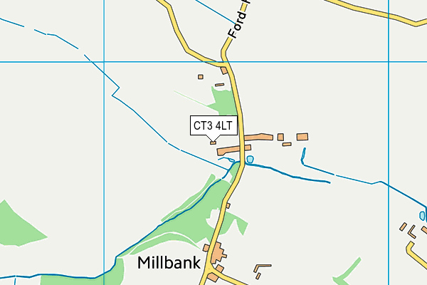 CT3 4LT map - OS VectorMap District (Ordnance Survey)