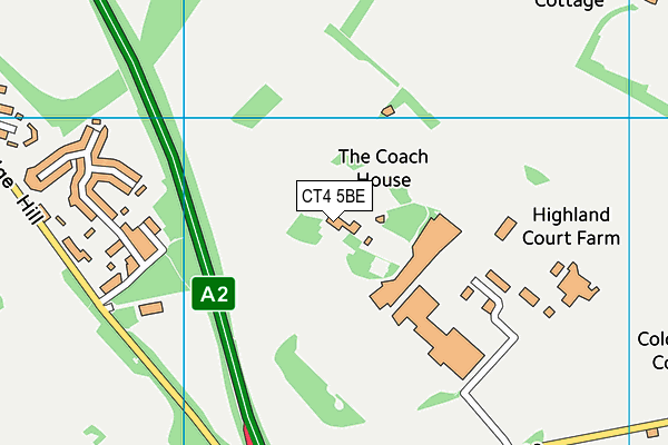 St Lawrence And Highland Court Cricket Club map (CT4 5BE) - OS VectorMap District (Ordnance Survey)