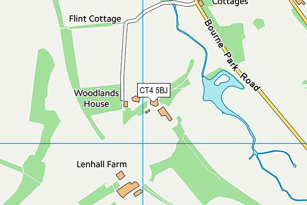 CT4 5BJ map - OS VectorMap District (Ordnance Survey)