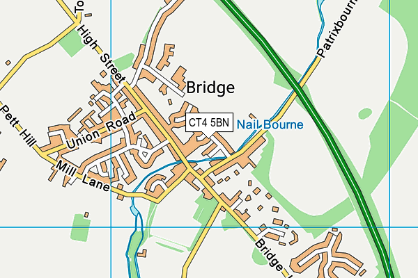 Patrixbourne Road Recreation Ground map (CT4 5BN) - OS VectorMap District (Ordnance Survey)
