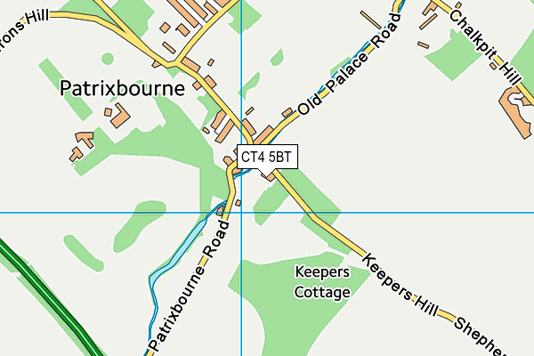 CT4 5BT map - OS VectorMap District (Ordnance Survey)