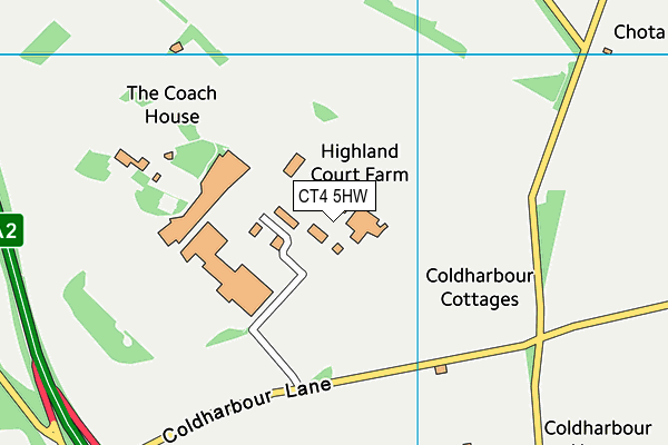 CT4 5HW map - OS VectorMap District (Ordnance Survey)