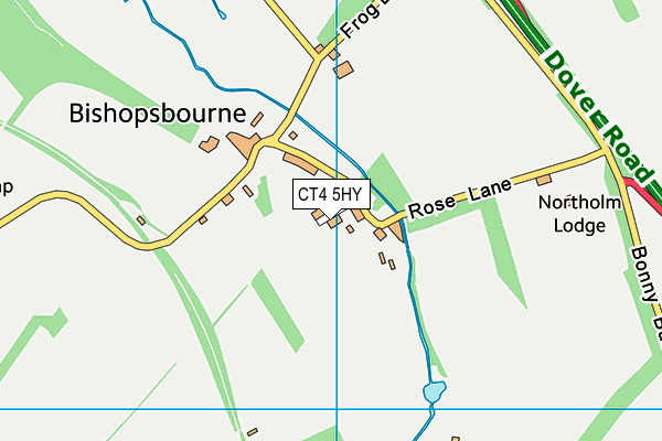 Bishopsbourne Recreation Ground map (CT4 5HY) - OS VectorMap District (Ordnance Survey)