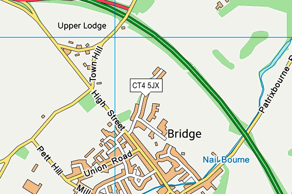 Bridge and Patrixbourne Church of England Primary School map (CT4 5JX) - OS VectorMap District (Ordnance Survey)