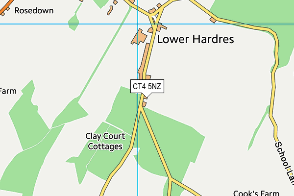 CT4 5NZ map - OS VectorMap District (Ordnance Survey)