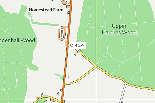 CT4 5PF map - OS VectorMap District (Ordnance Survey)