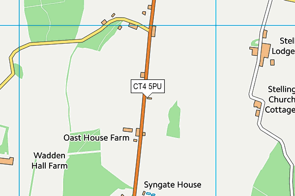 CT4 5PU map - OS VectorMap District (Ordnance Survey)