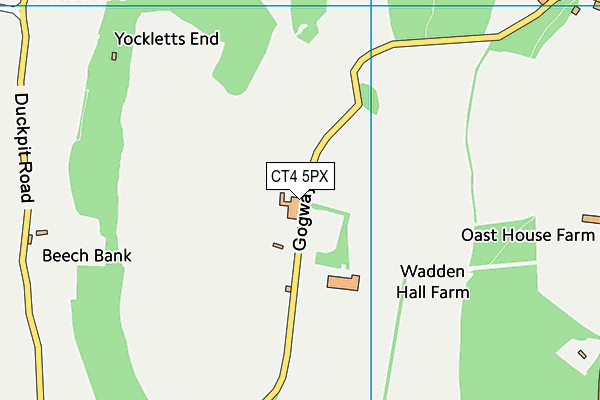 CT4 5PX map - OS VectorMap District (Ordnance Survey)