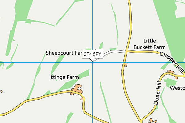 CT4 5PY map - OS VectorMap District (Ordnance Survey)