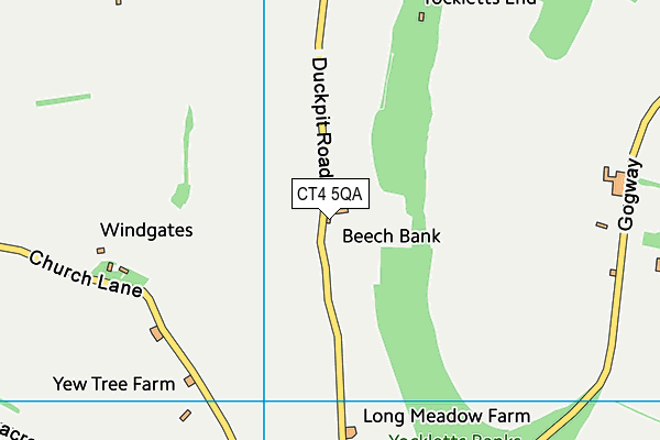 CT4 5QA map - OS VectorMap District (Ordnance Survey)