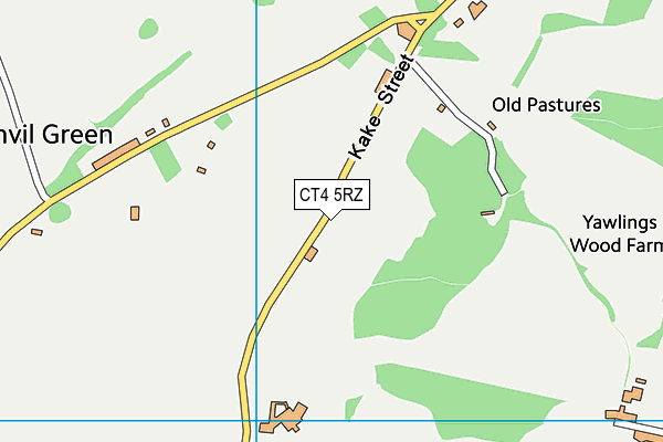 CT4 5RZ map - OS VectorMap District (Ordnance Survey)
