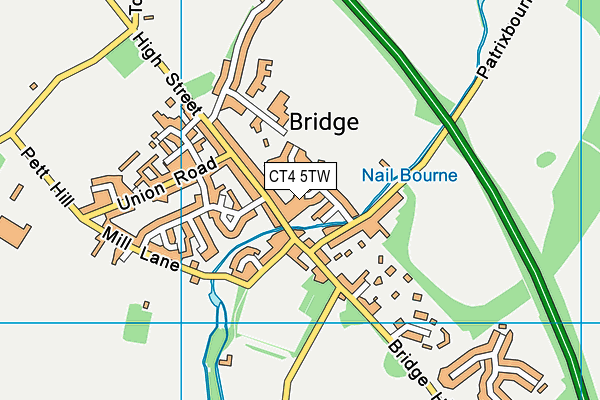 CT4 5TW map - OS VectorMap District (Ordnance Survey)