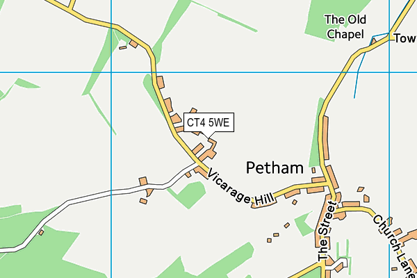 CT4 5WE map - OS VectorMap District (Ordnance Survey)