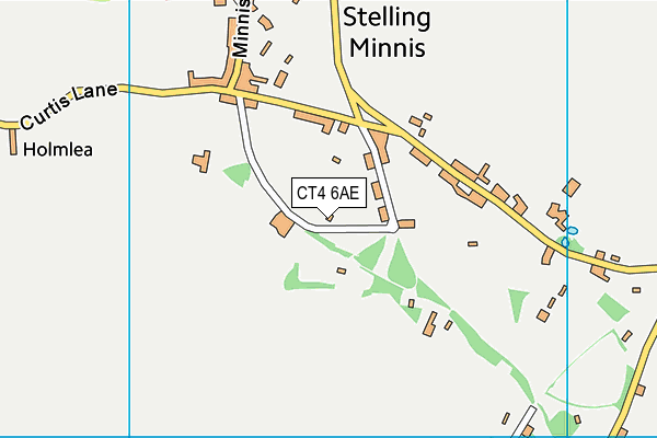 CT4 6AE map - OS VectorMap District (Ordnance Survey)