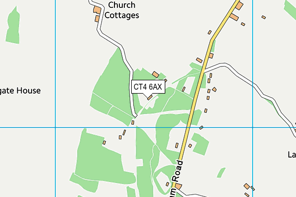 CT4 6AX map - OS VectorMap District (Ordnance Survey)