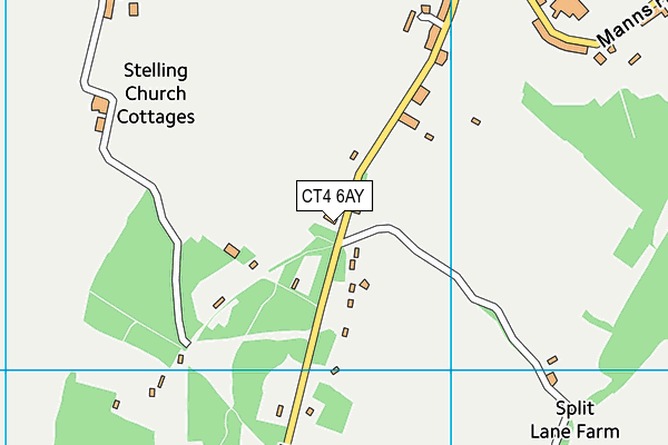 CT4 6AY map - OS VectorMap District (Ordnance Survey)