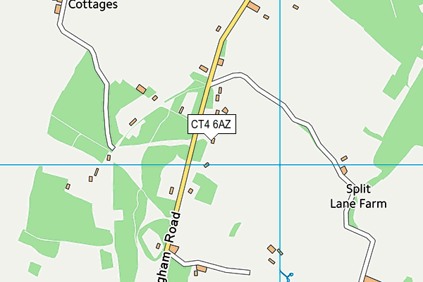 CT4 6AZ map - OS VectorMap District (Ordnance Survey)