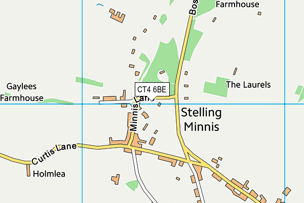 CT4 6BE map - OS VectorMap District (Ordnance Survey)