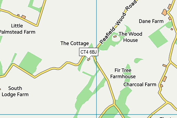 CT4 6BJ map - OS VectorMap District (Ordnance Survey)