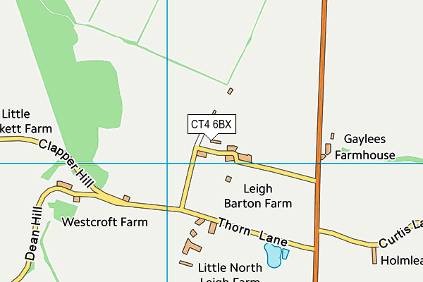 CT4 6BX map - OS VectorMap District (Ordnance Survey)