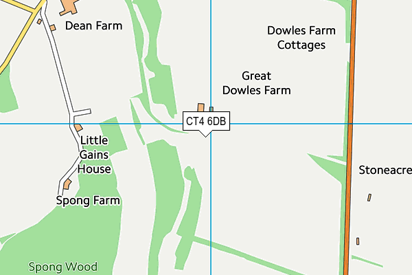 CT4 6DB map - OS VectorMap District (Ordnance Survey)